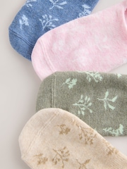 Pastel Floral Invisible Socks 4 Pack - Image 7 of 7