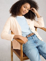 White Stuff Natural Nova Linen Blend Cardigan - Image 3 of 6