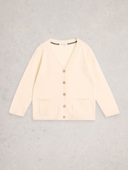 White Stuff Natural Nova Linen Blend Cardigan - Image 5 of 6