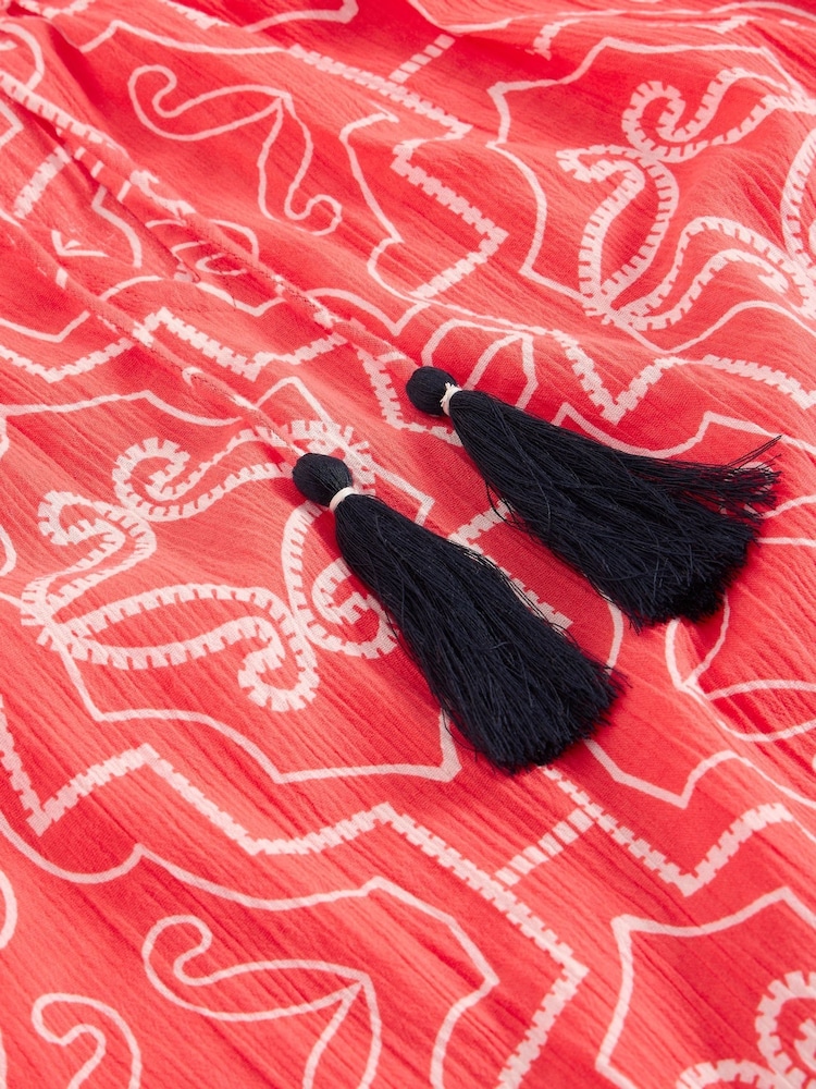 White Stuff Red Lottie Beach Cover-Up - Image 2 of 2 White Stuff Red Lottie Beach Cover-Up - Image 2 of 2