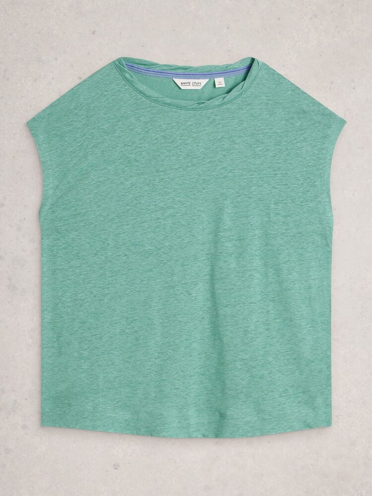 White Stuff Green Rowan Linen T-Shirt - Image 1 of 2 White Stuff Green Rowan Linen T-Shirt - Image 1 of 2