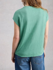 Γαλαζοπράσινο - Μπλούζα White Stuff Rowan Linen - Εικόνα 3 από 6