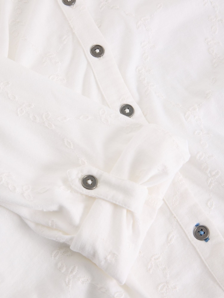 White Stuff White Annie Broderie Jersey Shirt - Image 6 of 6 White Stuff White Annie Broderie Jersey Shirt - Image 6 of 6