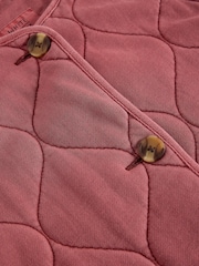 White Stuff Pink Anya Jersey Quilted Jacket - Image 7 of 7