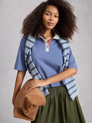 White Stuff Blue Ruby Rugby Top - Image 4 of 6