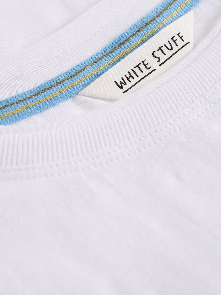 White Stuff White Clara Short Sleeve T-Shirt - Image 2 of 2 White Stuff White Clara Short Sleeve T-Shirt - Image 2 of 2