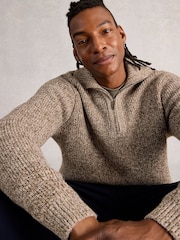 White Stuff Green Tadley Twist Funnel Neck Jumper - Image 4 of 6