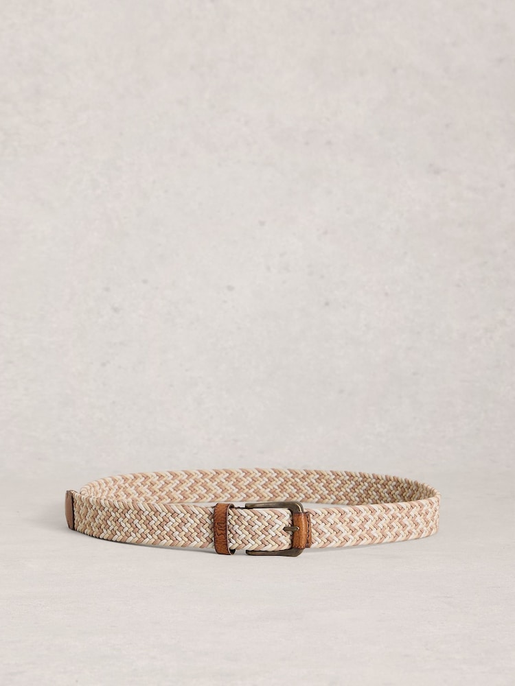 White Stuff Natural Woven Elasticated Belt - Image 2 of 3