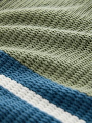 Sage Green Short Sleeve Knitted Embroidered Rugby Shirt - Image 7 of 7