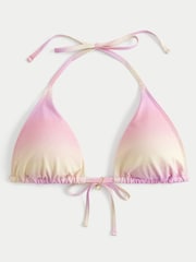Hollister Pink Shimmer Charm Triangle Bikini Top - Image 3 of 4