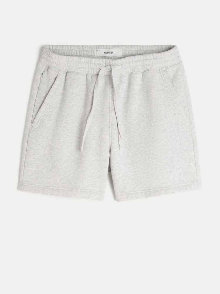 Hollister Grey Mid-Thigh Fleece Shorts - Image 1 of 2