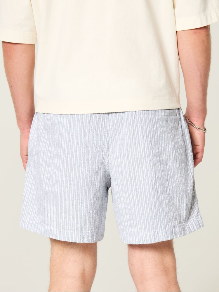 Hollister Blue Linen Mid Thigh Shorts - Image 2 of 4