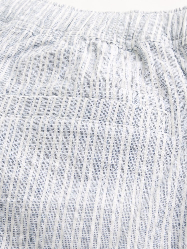 Hollister Blue Linen Mid Thigh Shorts - Image 4 of 4