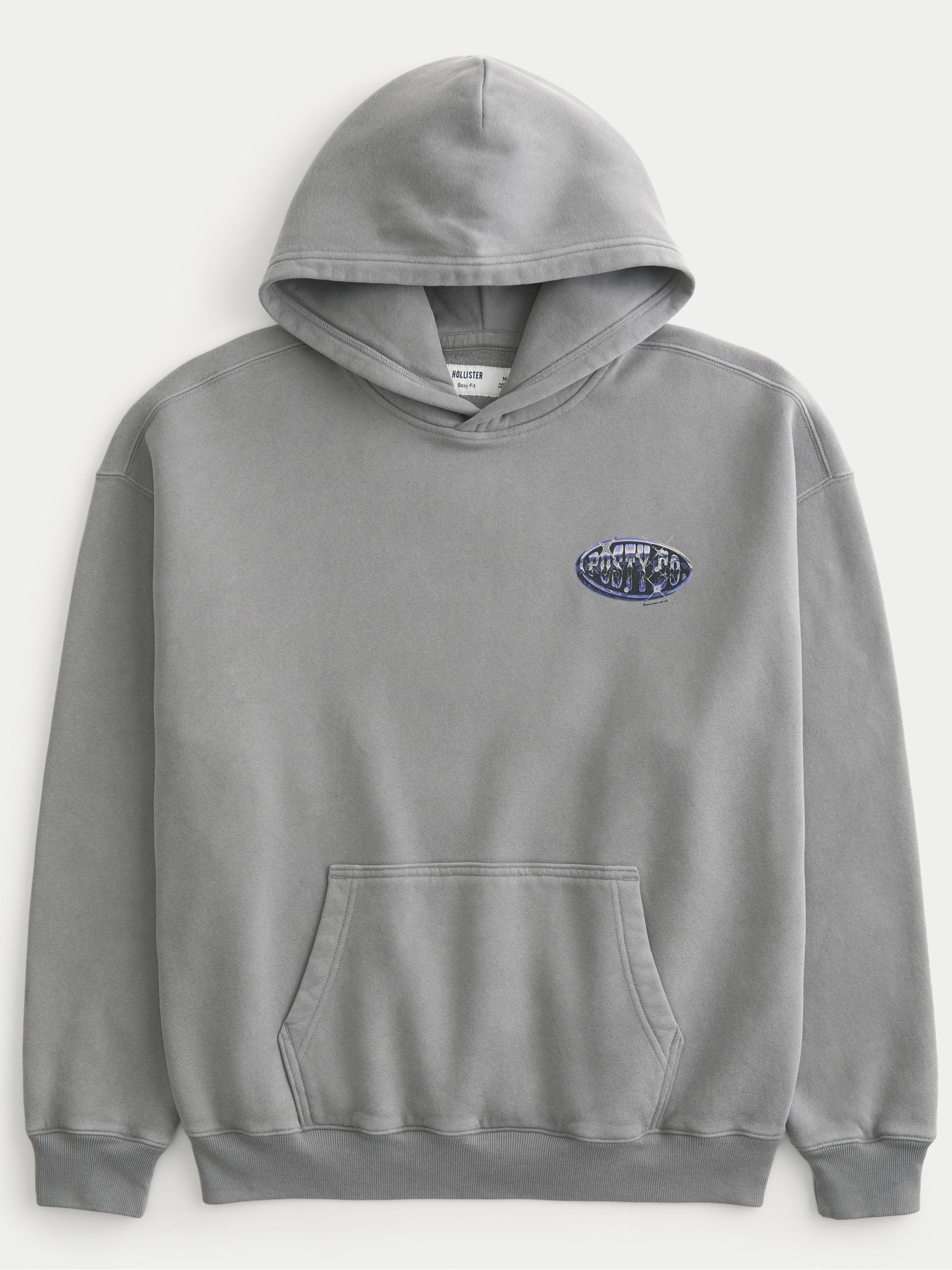 Buy Hollister Grey Post Malone Graphic Pop-Over Hoodie from Next USA