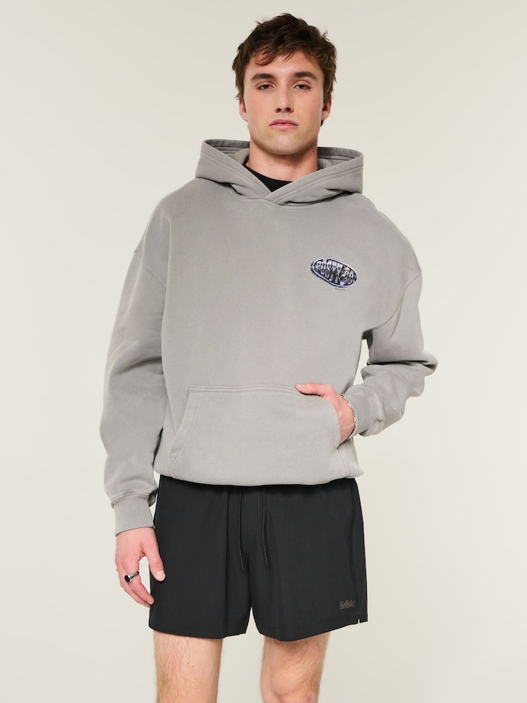 Hollister Black Mid-Thigh Hybrid Active Shorts - Image 1 of 4