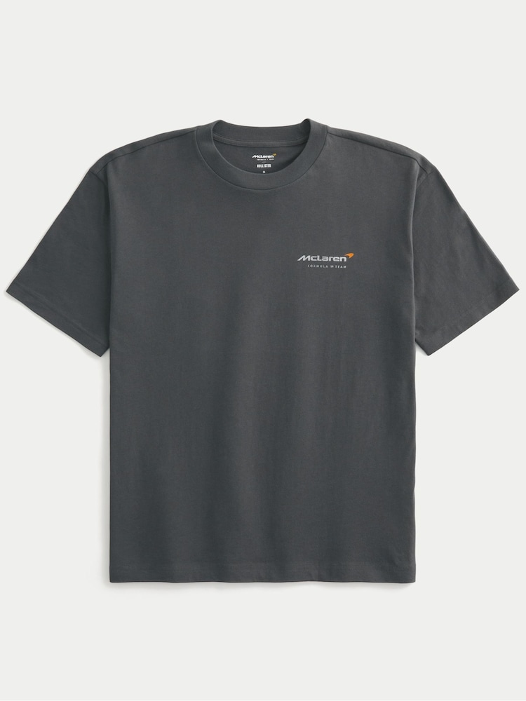 Футболка с круглым вырезом и коротким рукавом с принтом на спине Hollister F1 Mclaren - Изображение 2 3