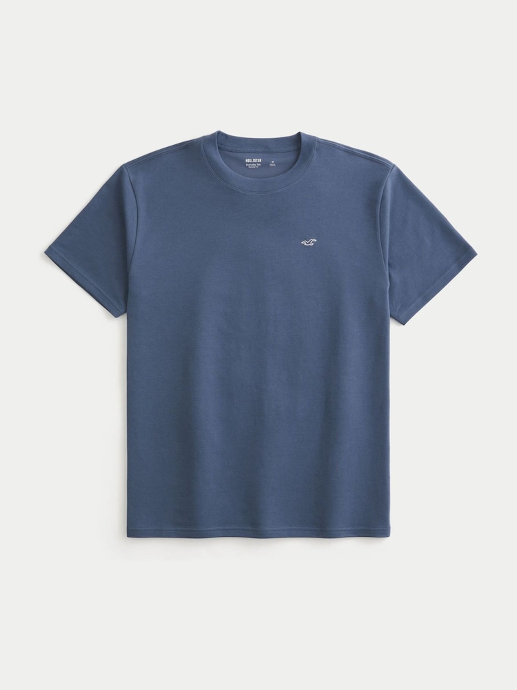 Hollister Blue Icon Everyday Crew Neck Short Sleeve T-Shirt - Image 1 of 1 Hollister Blue Icon Everyday Crew Neck Short Sleeve T-Shirt - Image 1 of 1