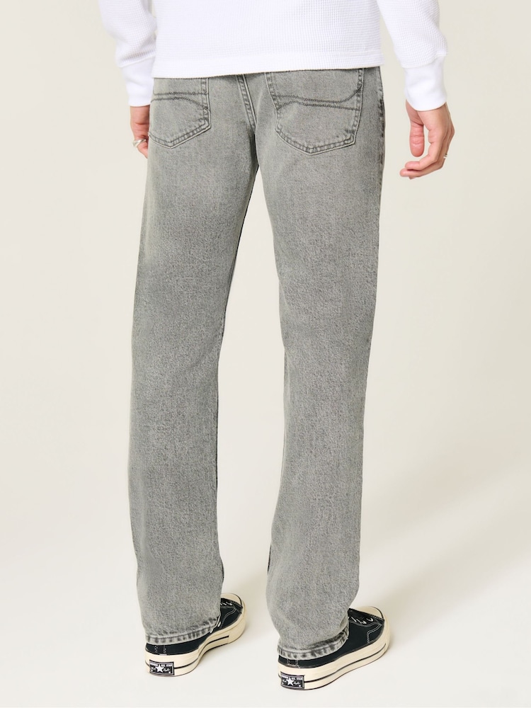 Hollister Grey Slim Straight Leg 5 Pocket Trousers - Image 2 of 2
