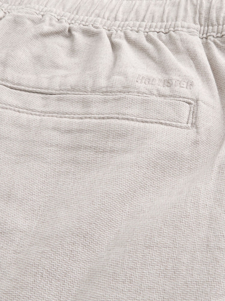 Hollister Grey Linen Mid Thigh Pull-On Shorts - Image 3 of 3