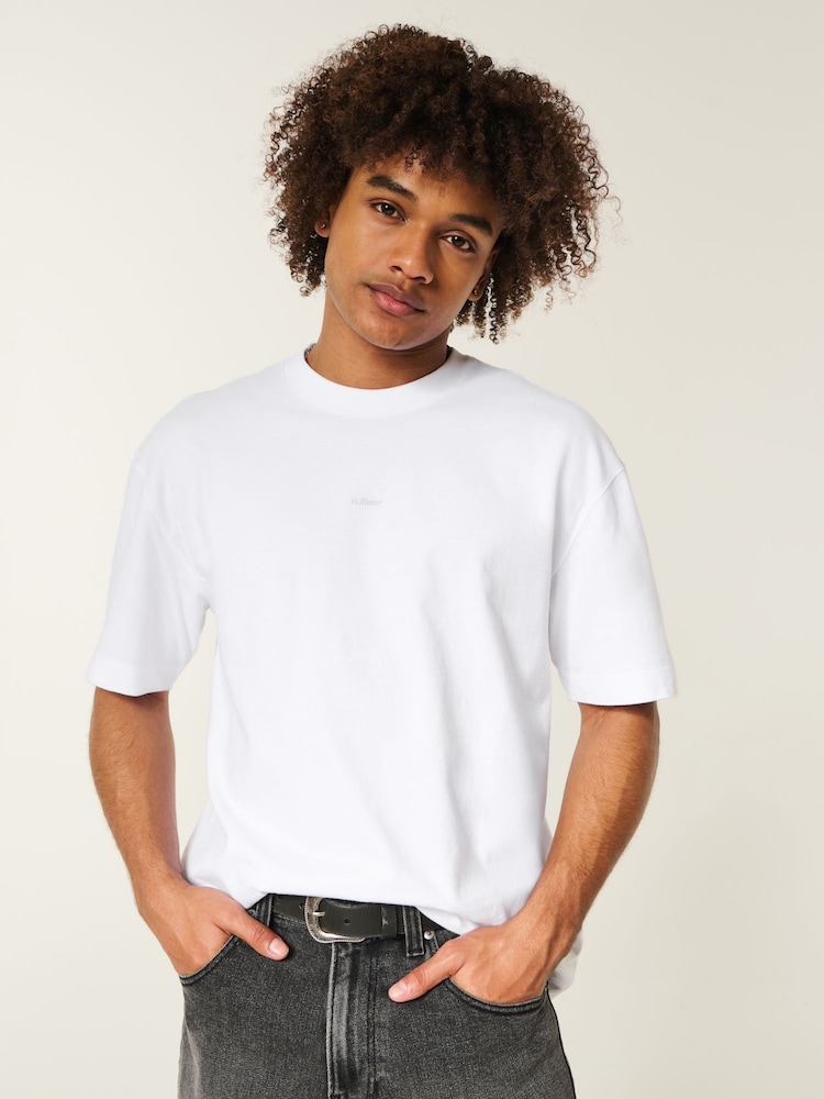 Hollister White Micro Logo T-Shirt - Image 1 of 5
