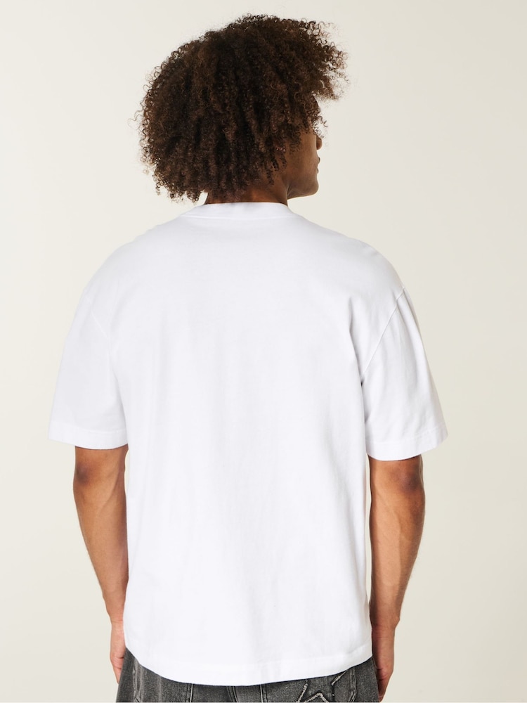 Hollister White Micro Logo T-Shirt - Image 2 of 5