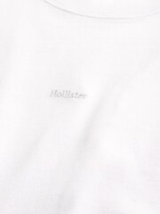 Hollister White Micro Logo T-Shirt - Image 5 of 5
