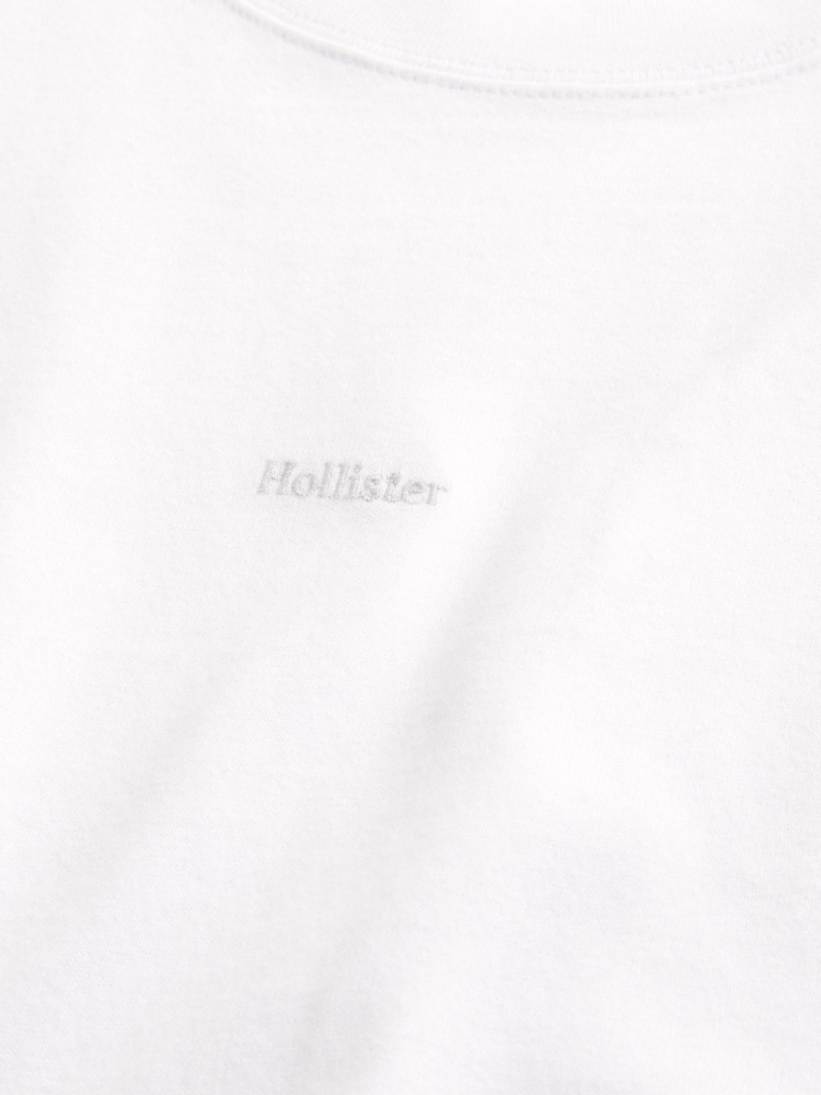 Hollister White Micro Logo T-Shirt - Image 5 of 5