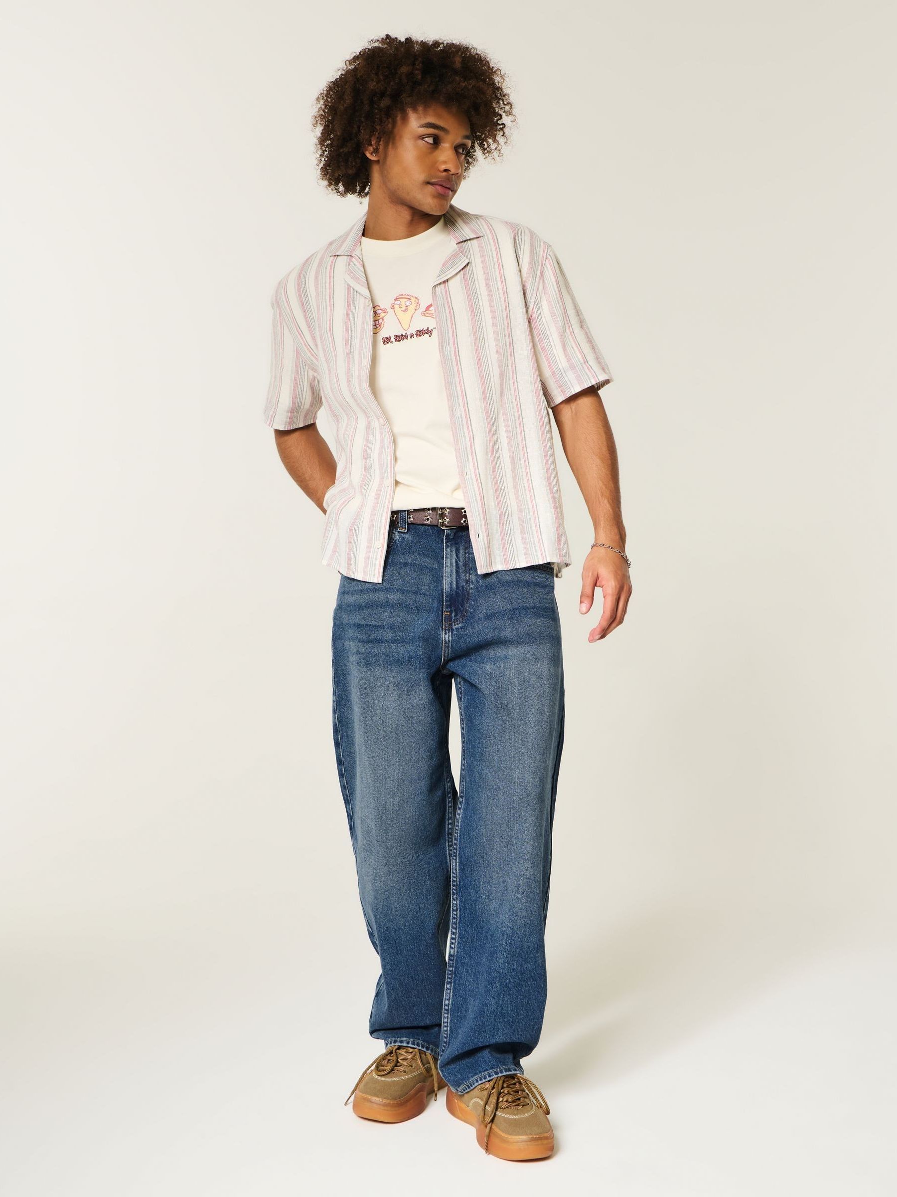 Buy Hollister Dark Wash Skater Baggy Jeans from Next USA