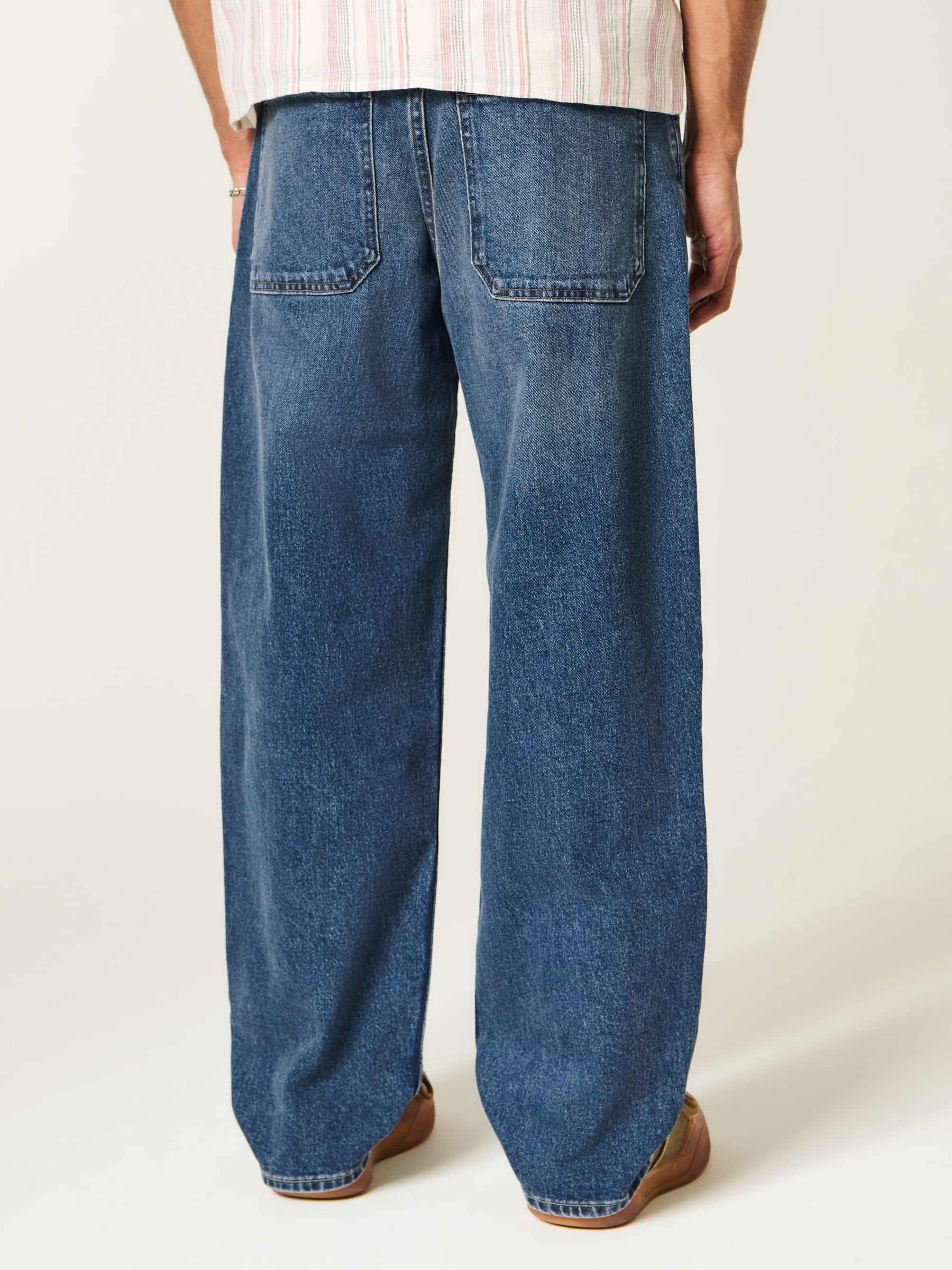 Buy Hollister Dark Wash Skater Baggy Jeans from Next USA