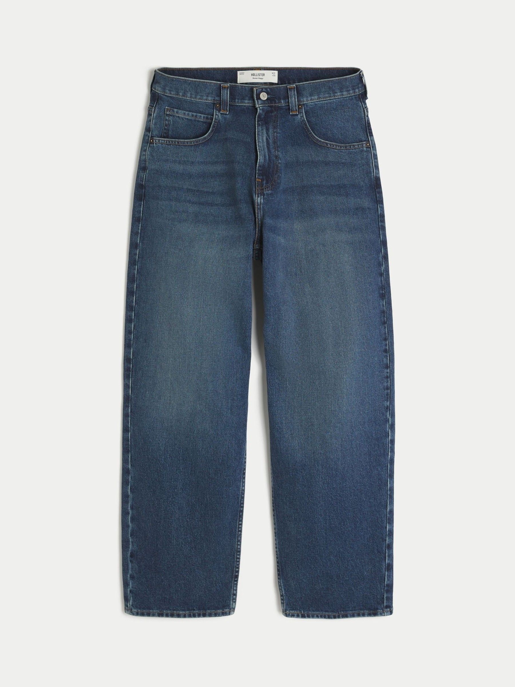 Buy Hollister Dark Wash Skater Baggy Jeans from Next USA