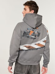 Hollister Grey McLaren Boxy Pop-Over Hoodie - Image 1 of 5