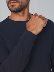 Navy Long Sleeve Waffle Pyjamas Set - Image 7 of 8