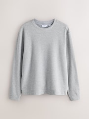 Light Grey Long Sleeve Waffle Pyjamas Set - Image 10 of 14