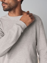 Light Grey Long Sleeve Waffle Pyjamas Set - Image 5 of 8