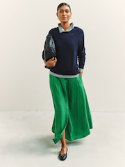 Green N. Premium 100% Linen Midi Skirt - Image 2 of 9