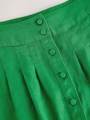 Green N. Premium 100% Linen Midi Skirt - Image 8 of 9