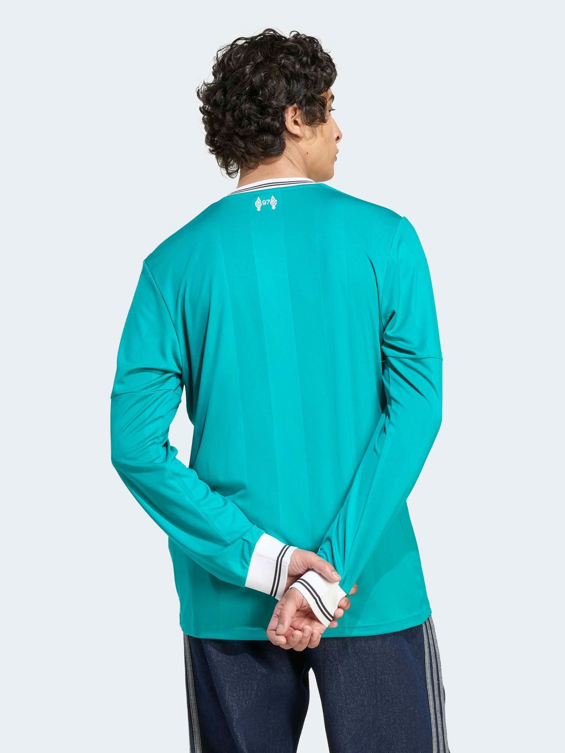 Buy adidas Green Liverpool FC 25/26 Long Sleeve Third Sweat Top