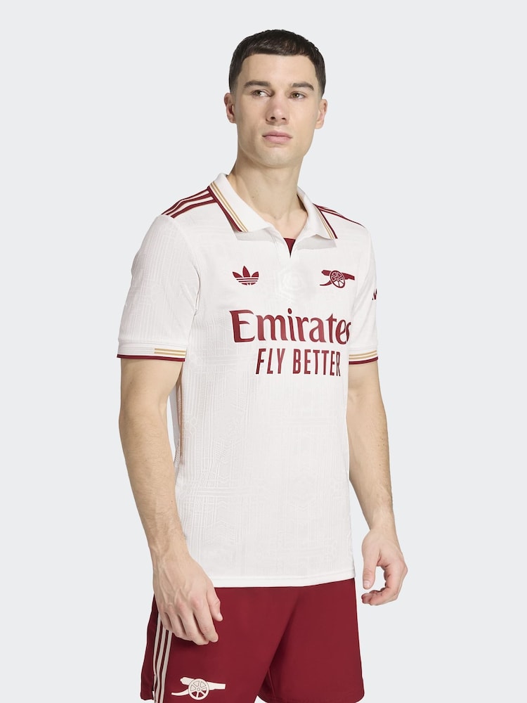 adidas White Arsenal 25/26 Third Authentic Football Shirt - Image 1 of 8 adidas White Arsenal 25/26 Third Authentic Football Shirt - Image 1 of 8
