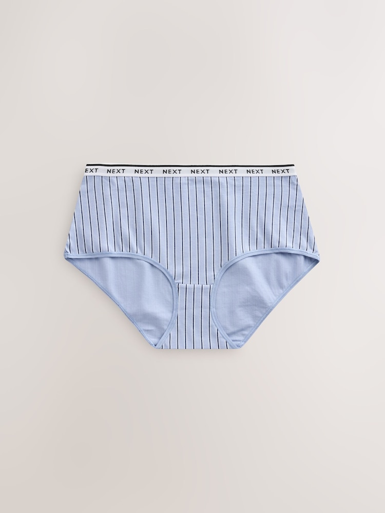 Green Midi Cotton Logo Knickers 10 Pack - Image 2 of 13