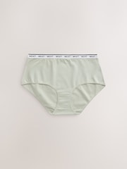 Green Midi Cotton Logo Knickers 10 Pack - Image 7 of 13