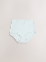 Purple/Green/Blue/Pink Full Brief Cotton and Lace Knickers 10 Pack - Image 11 of 15