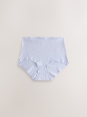 Purple/Green/Blue/Pink Full Brief Cotton and Lace Knickers 10 Pack - Image 7 of 15