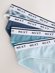 Green Check Stripe Brazilian Cotton Logo Knickers 4 Pack - Image 11 of 11
