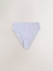 Floral/Spot High Waist High Leg Lace Back No VPL Invisible Knickers 5 Pack - Image 6 of 11