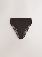 Floral/Spot High Waist High Leg Lace Back No VPL Invisible Knickers 5 Pack - Image 8 of 11