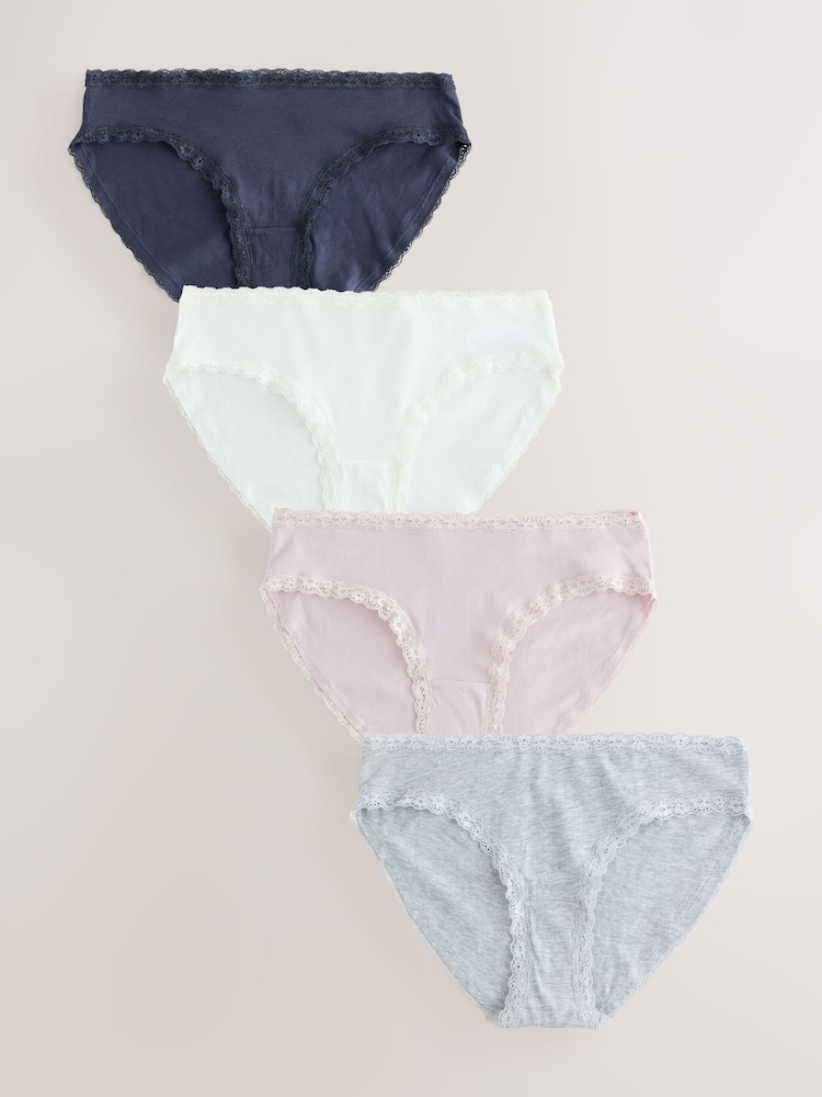 Gri/Roz/Crem - set de 4 Pachet din bumbac și Dantelă Șosete scurte - Imaginea 1 din 7 Gri/Roz/Crem - set de 4 Pachet din bumbac și Dantelă Șosete scurte - Imaginea 1 din 7