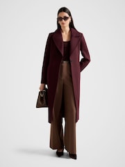 Forever New Red Danielle Single Breasted Coat - Image 1 of 5