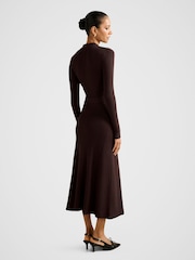 Forever New Brown Kelani Petite Belted Midi Dress - Image 3 of 4