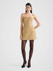 Forever New Gold Charlie Tweed Strapless Mini Dress - Image 5 of 5