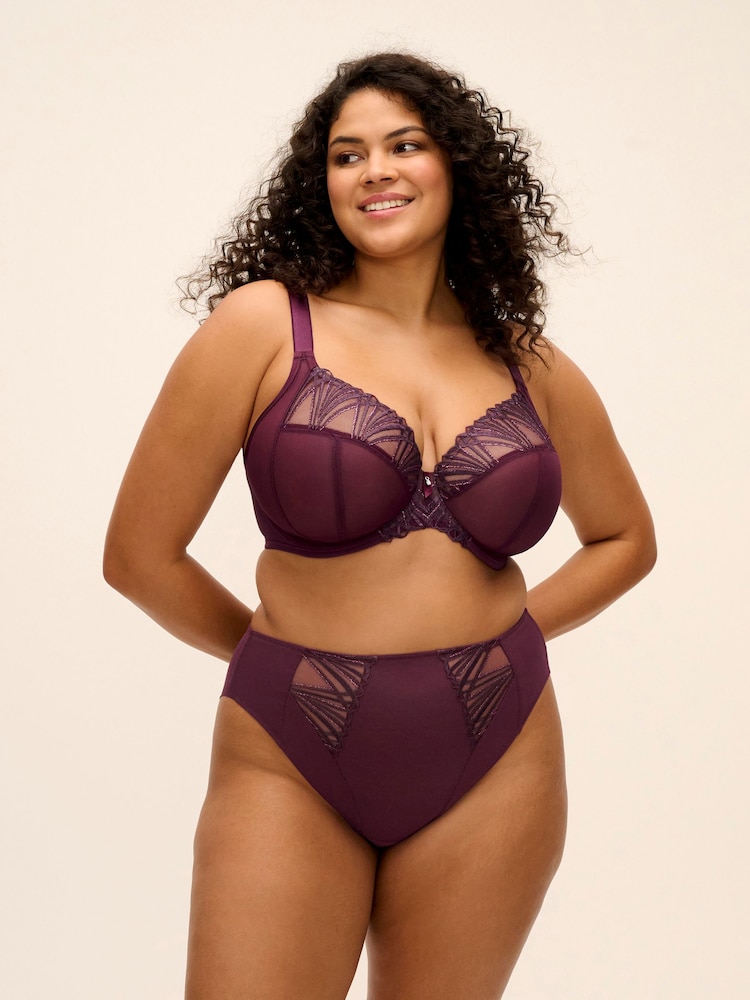 Elomi Purple Reja Underwire Plunge Bra - Image 1 of 8 Elomi Purple Reja Underwire Plunge Bra - Image 1 of 8